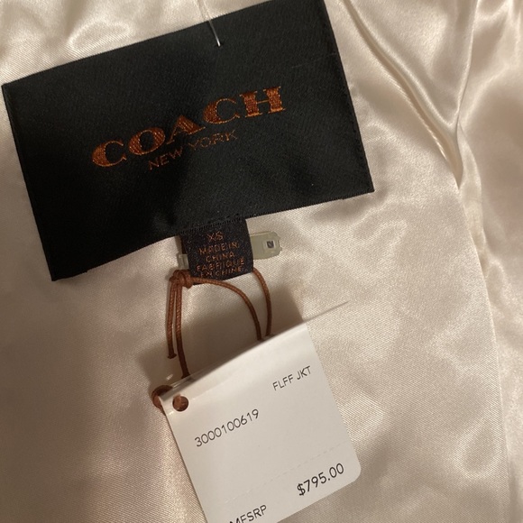 Coach light pink furry silk lined jacket - Picture 4 of 7